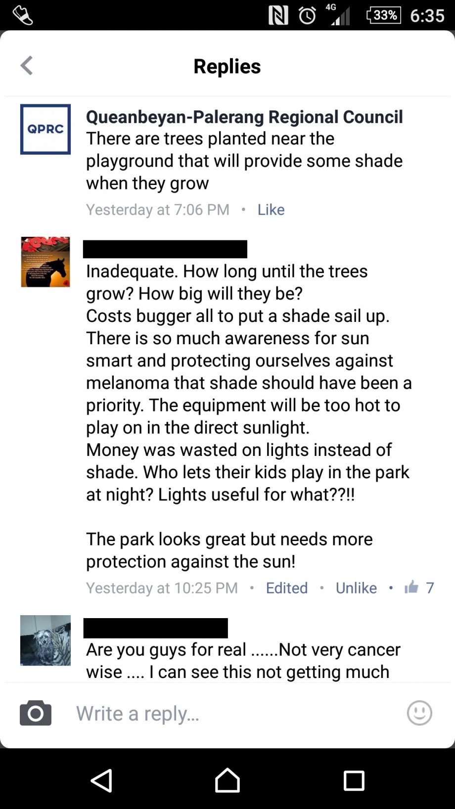 Shade sail for QE2 Park in Queanbeyan